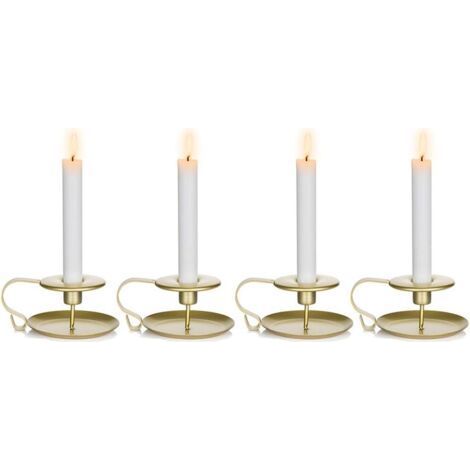 Decorazione di Natale Portacandele Conico, Portacandele da Tavolo in Oro per Cerimonia Nuziale, Candeliere per Halloween Decorazione Sala da Pranzo di Natale, 4 Pezzi Regalo (1/5)