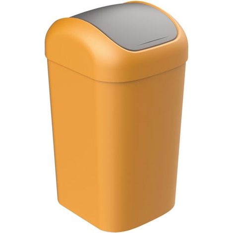 EDA - Poubelle fourre tout Balancio 25 L curcuma couv. gris anthr. (1/3)