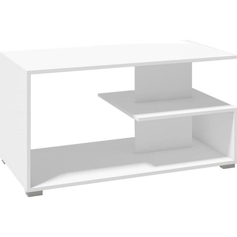 Moderner Couchtisch Nina 100x50x55 weiß (1/4)