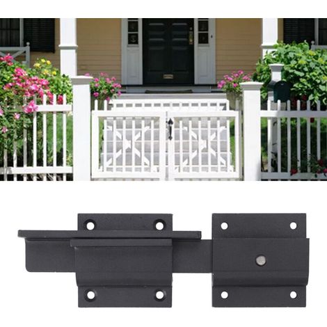 Serrure à Pivot pour Porte et Grange de Pâturage Carbon Steel - Garniture de 12 Pièces avec Trou de Cadenas pour Fermeture Sécurisée de Portillon Clôture Bois.
