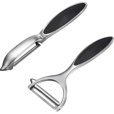2pcs Eplucheur Pomme De Terre - Plucheur En Acier Inoxydable Pour Carottes, Aubergines, Poires, Mangues Et Concombres, Avec Poigne Ergonomique Ant (1/5)