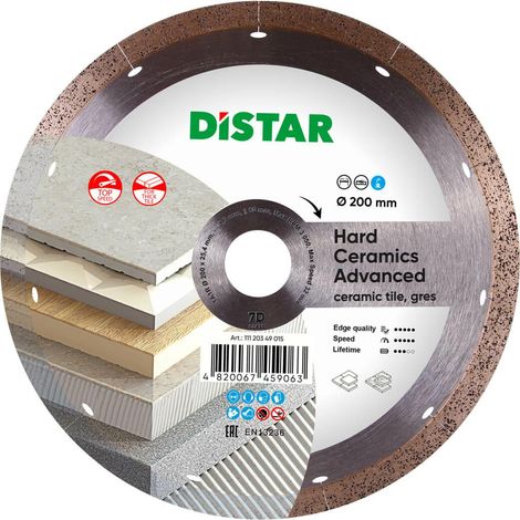 LAMA DIAMANTATA AVANZATA IN CERAMICA DURA DISTAR 200 x 1,3 x 10 x 25,4 (1/5)
