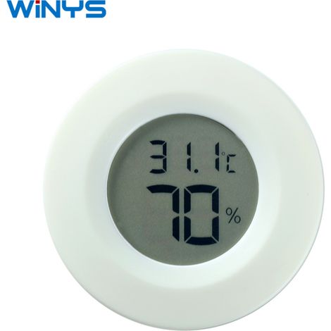 Mini Digital LCD Thermomètre Hygromètre Température Humidité -5070℃ 10%99% RH Thermomètre Portable Thermo Hygromètre Indicateur pour Bureau Cuisine Humidors Incubateurs Reptiles Blanc(4 PCS) (1/5)