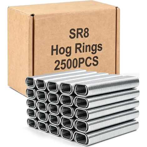 Compatible avec Pince à Anneaux et Pinces pour Grillage Cléture Rigide, 2500 PCS Agrafe Grillage Rigide 20mm, pour Cages, Gabio et Cloture Jardin Exterieur (1/5)