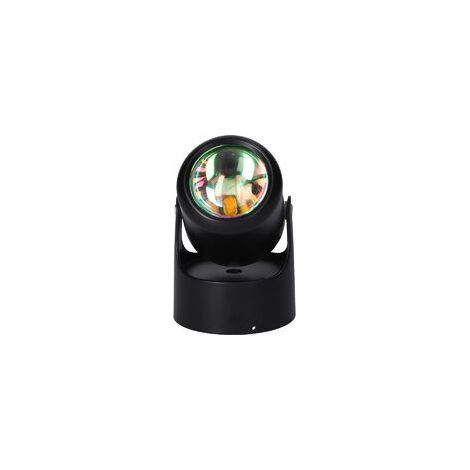 EASYCOMFORT Projecteur USB LED Lampe Arc-en-Ciel - Projection Murale Rotation 180°, Décorative, Veilleuse Coucher de Soleil (Noir, 3W) (1/4)