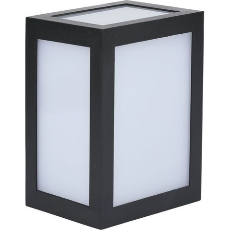 Lámpara de pared LED cuadrada V-TAC de 12 W, color negro y blanco natural, IP65