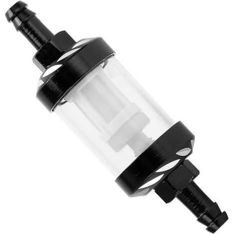 Filtre à essence en verre avec coque en alliage d'aluminium, pièce de rechange pour voitures, ATV, SUV, motos et pit bikes. (1/4)