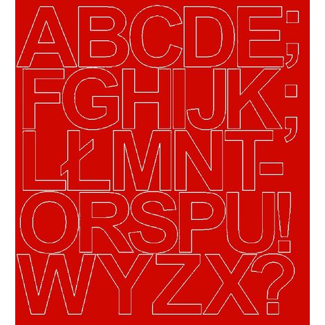 Lettere adesive autoadesive da 10 cm, rosse opache