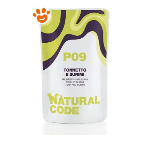 Natural Code P09 Cat Adult con Tonnetto Palamita e Surimi - Natural Code P09 Cat Adult con Tonnetto Palamita e Surimi - Bustina Da 70 Gr