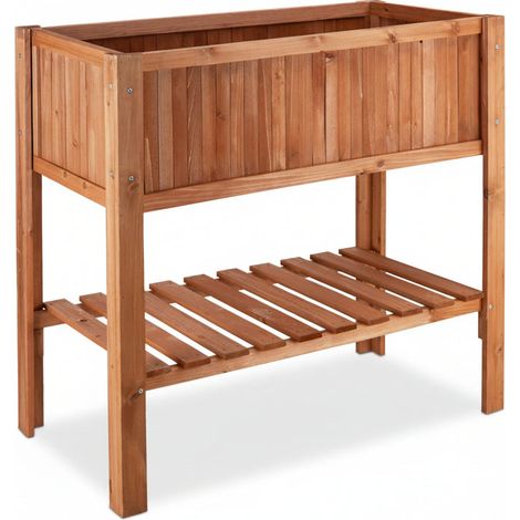 Potager rangement jardinière bac sur pied 4 pied en bois de sapin 88 cm (1/3)