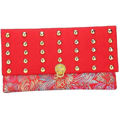 Enveloppes rouges du Nouvel An chinois, enveloppes porte-bonheur, cadeaux de vœux, Hong Bao, pochettes rouges pour les fêtes de mariage-Flame Red