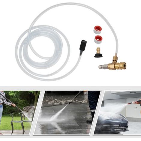Chemical Injector Kit with 3/8 In Quick Connect Nozzle for High Pressure Washer (1/5)