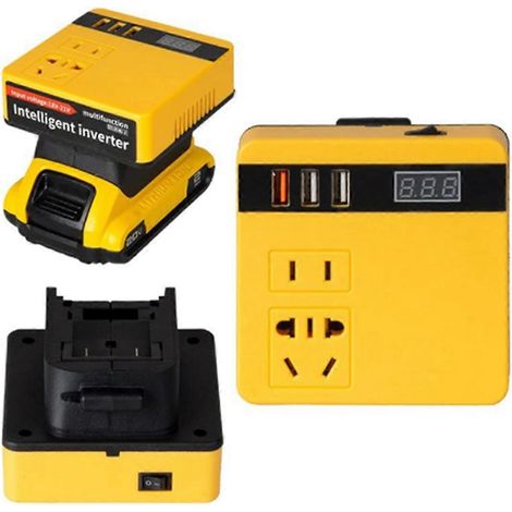 Adaptateur onduleur CC 18 V vers 220 V pour batterie 18 V/20 V (1/5)