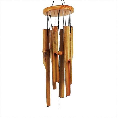 Carillon éolien en bambou 38 pouces, carillon décoratif à suspendre pour l'extérieur et l'intérieur (1/5)
