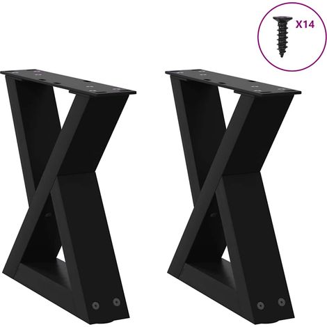 Couchtischbeine 2 Stk. Schwarz 30x(30-31,3) cm Stahl