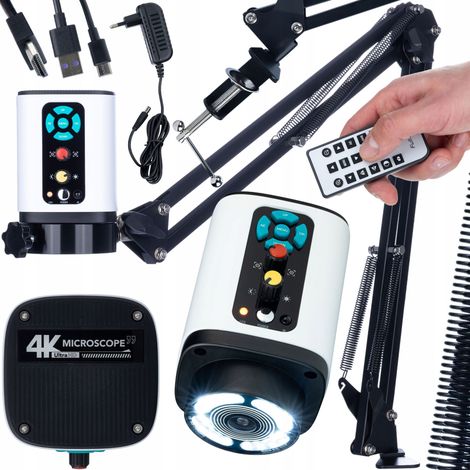 Mikroscopio Digitale Altair ProVision 4K – Sensore Sony 8.29MP  HDMI + USB  Braccio Regolabile con LED 24  Pronto all'Uso