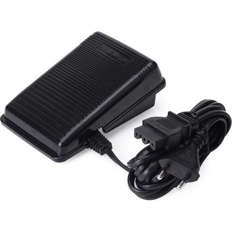 Pédale de Commande à la Maison Machine à Coudre, Pédalier de Machine Electrique à Couture Pédale avec Cordon Contrôleur Variable Universel de Vitesse (Noir)(EU Plug) (1/4)