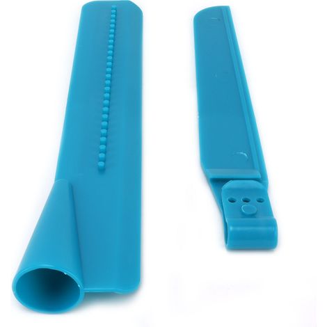 2er-Set höhenverstellbare Sahneschaber, kleiner Kuchenglätter für Küche, Haushalt und Bäckerei, Blau (1/5)