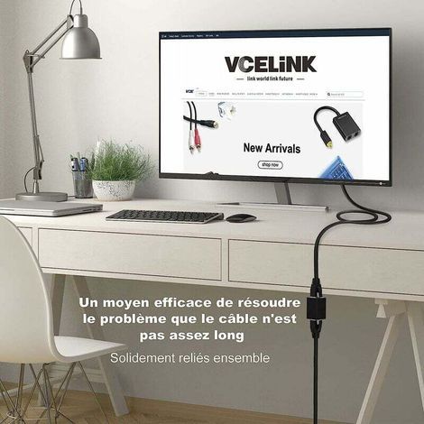 Coupleur RJ45 Blindé Rallonge Câble Ethernet Cat7/Cat6A/Cat6/Cat5E Raccord Femelle vers Femelle Lot de 2 (1/4)
