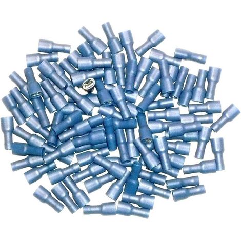 Morsetti elettrici femmina completamente isolati blu 6.3