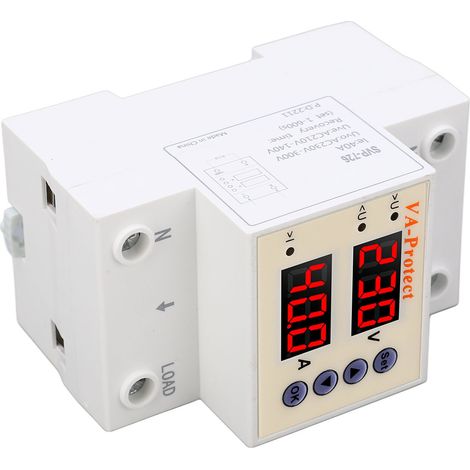Disjoncteur différentiel domestique SVP-726 AC220V à réarmement automatique réglable, protection contre les surtensions et les sous-tensions, affichage numérique de la surtension et de la sous-tension (1/5)