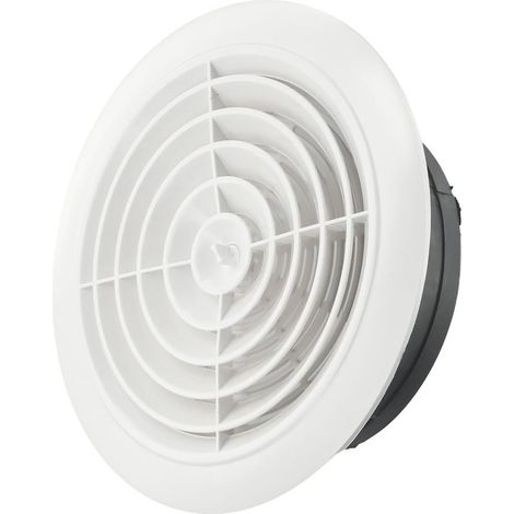 Grille de ventilation, modèle circulaire pivotant, pour ouvertures Ø 200 mm, blanche (1/5)