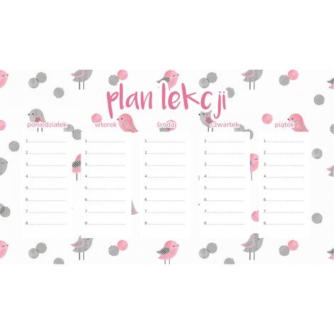 Plan de lección magnético Pajaritos 45x26CM
