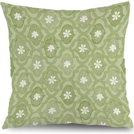 Housse de coussin feuilles imprimées, décoration salon canapé,40×40cm (1/5)