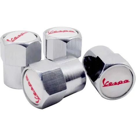 (Argent) Compatible avec GTS300, GTS250, S150, LX150, LXV150, Primavera, Sprint, GTV300, 946, Bellissima et GTS 300 Super Car - Bouchons de valve de pneu (1/5)