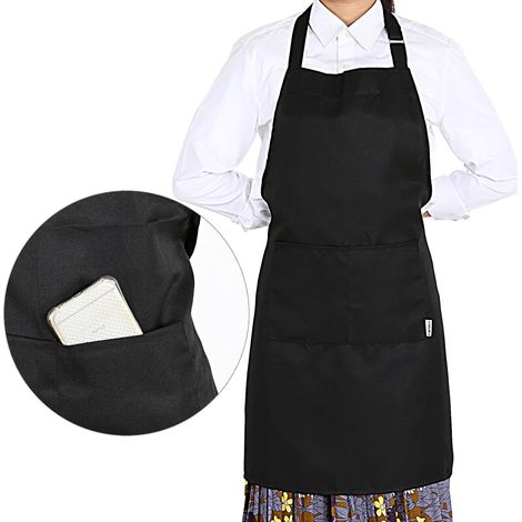 Unisexe Tablier de Cuisine avec Deux Poches Frontales pour Cuisson Barbecue Restaurant Boucher (1/4)