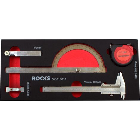 Set strumenti di misura da officina 5 pezzi ROOKS (OK01.3118) (1/3)