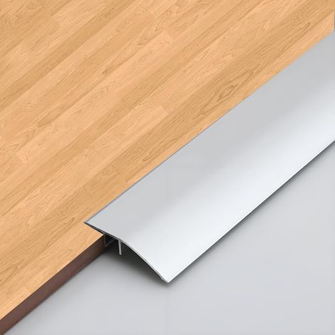 Profilé de transition en aluminium autocollant - Profilé de transition - Barre de réduction - 0,9 m × 100 mm - Compensation de 8 à 15 mm - Pour seuils de porte, rampes, stratifié et (1/5)