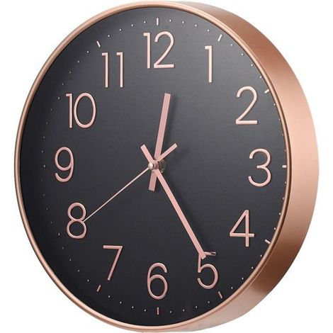 Horloge murale silencieuse de salon de 12 pouces Horloge à quartz ronde