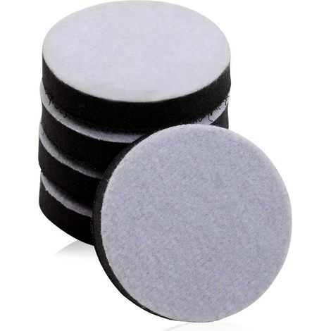 Lot de 5 Tampon ponçage, Mousse douce 50mm, Système crochet boucle, Pour polissage bois (1/5)