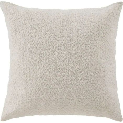Housse de coussin effet bouclette Ecru 45 x 45 cm - Ecru,