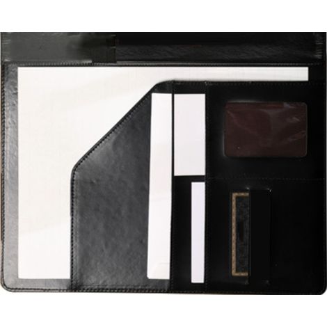 Classeur d'affaires en cuir PU, porte-cartes pour documents et fichiers, fournitures de bureau, noir, organisateur de papeterie (1/5)