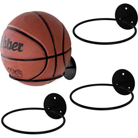 Support mural pour ballons de basket : étagère de rangement pour ballons, porte-ballons pour la décoration de salle de sport (1/4)