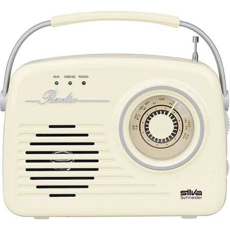 [GEBRAUCHT] B-Ware Silva Schneider Mono Kofferradio Ukw Aux Usb Wiederaufladbar Beige Radio Ret888