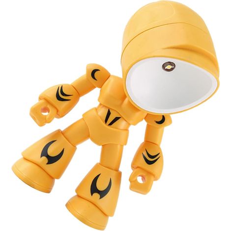 Petite Lampe de Bureau Robot LED Jaune Tête Rotative Veilleuse USB pour Chambre d'Garçon et Filles Lampe de Nuit Tactile Oculaire Décoration Originale et Fonctionnelle (1/5)