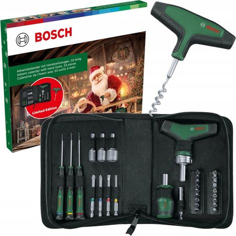 Bosch 33 Piece Hand Tools Advent Calendar Ratchet Screwdriver Bits Nutsetter Bit