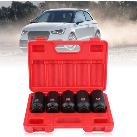 Lot de 5 douilles hexagonales 1/2" pour écrous de moyeu - 30mm, 32mm, 34mm, 35mm, 36mm - Outils de garage (1/5)
