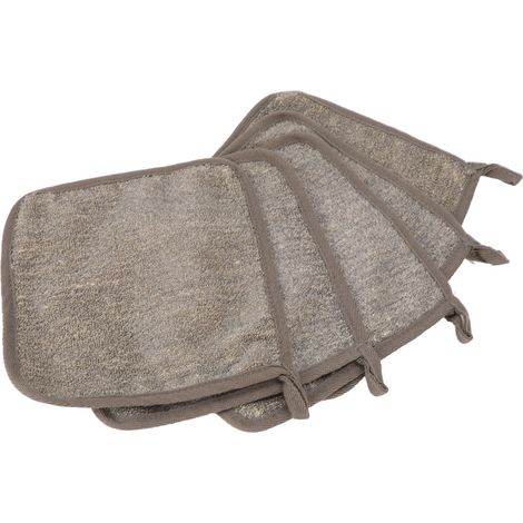 5 Gants exfoliants pour corps et visage, lot de 5 lingettes massage lavables, gommage doux homme et femme (1/5)