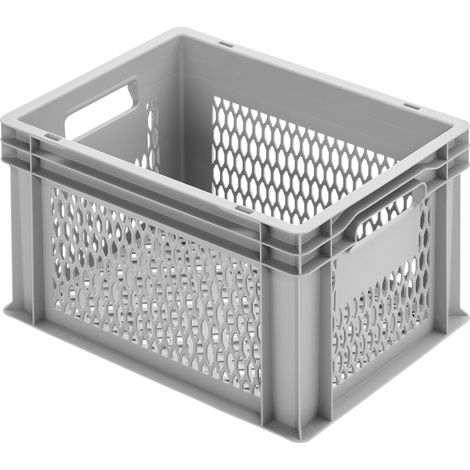 Alutec 75045  Kunststoffbox  vergittert (B x H x T) 400 x 235 x 300 mm Grau 1 St.