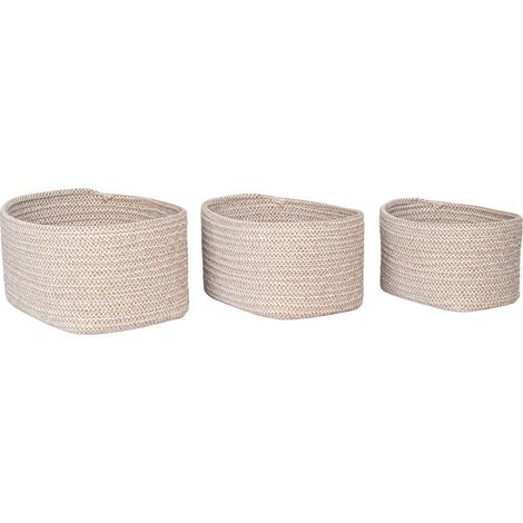 Cadima Korb Satz von 3 Stk. beige.