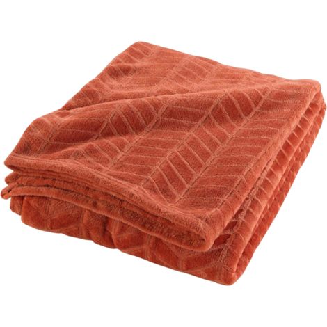 Douceur-dinterieur Arya Plaid Terrakotta 180 x 220 cm (1/5)