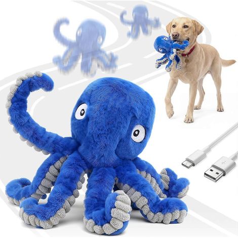 Jouet 2 en 1 pour chien : pieuvre interactive volante + balle sauteuse automatique rechargeable activation mouvement 15h, pour chiens petits et grands (1/5)