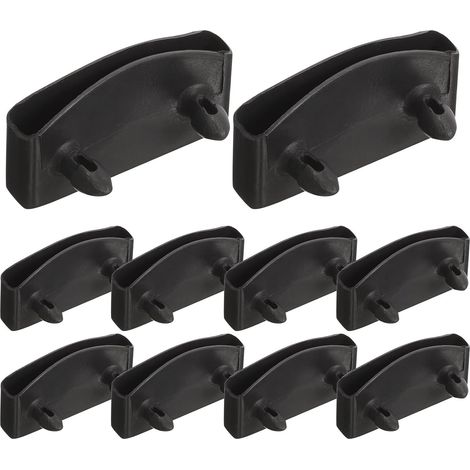 20pcs Supports D'embouts de Lattes de Lit en Plastique Noir pour Fixation sur Lit Métallique Accessoires de Réparation et Remplacement (1/5)