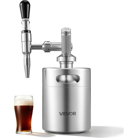 VEVOR Siphon Nitro 2 L Machine a Cafe Nitro Portable SANS Cartouche deAzote, pour The Jus Camping, Fraicheur Longue Duree, Distributeur de Cafe Infuse a Froid avec Buse et Valve de Decompression (1/5)