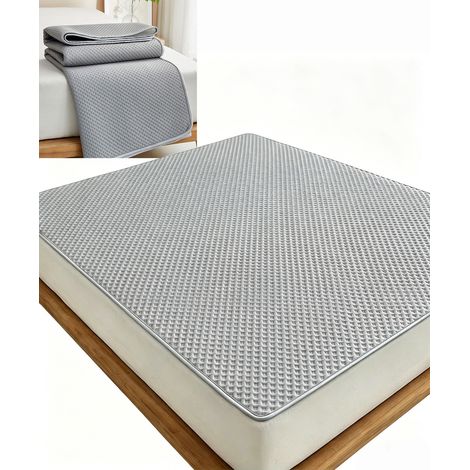 Surmatelas rafraîchissant auto-refroidissant pour lit 1 ou 2 personnes – tapis de lit d’été anti-chaleur, surface fraîche et confortable pour améliorer la qualité du sommeil (1/5)