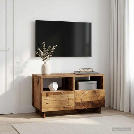 vidaXL Soporte de TV 60 x 34.5 x 40 cm Madera envejecida (1/5)